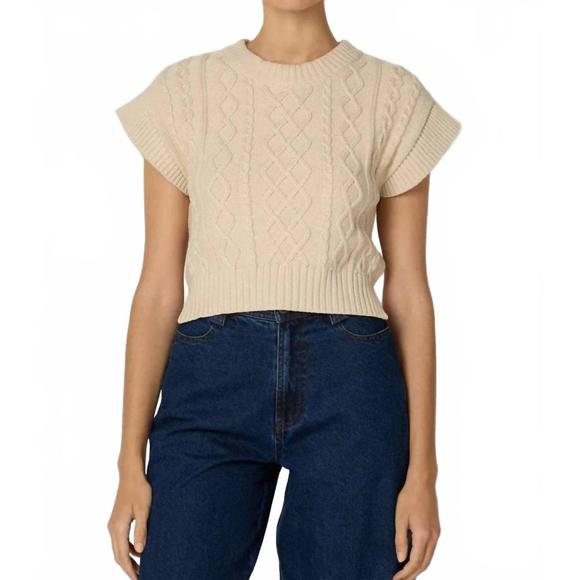NEW CLEOBELLA gigi sweater vest in cream